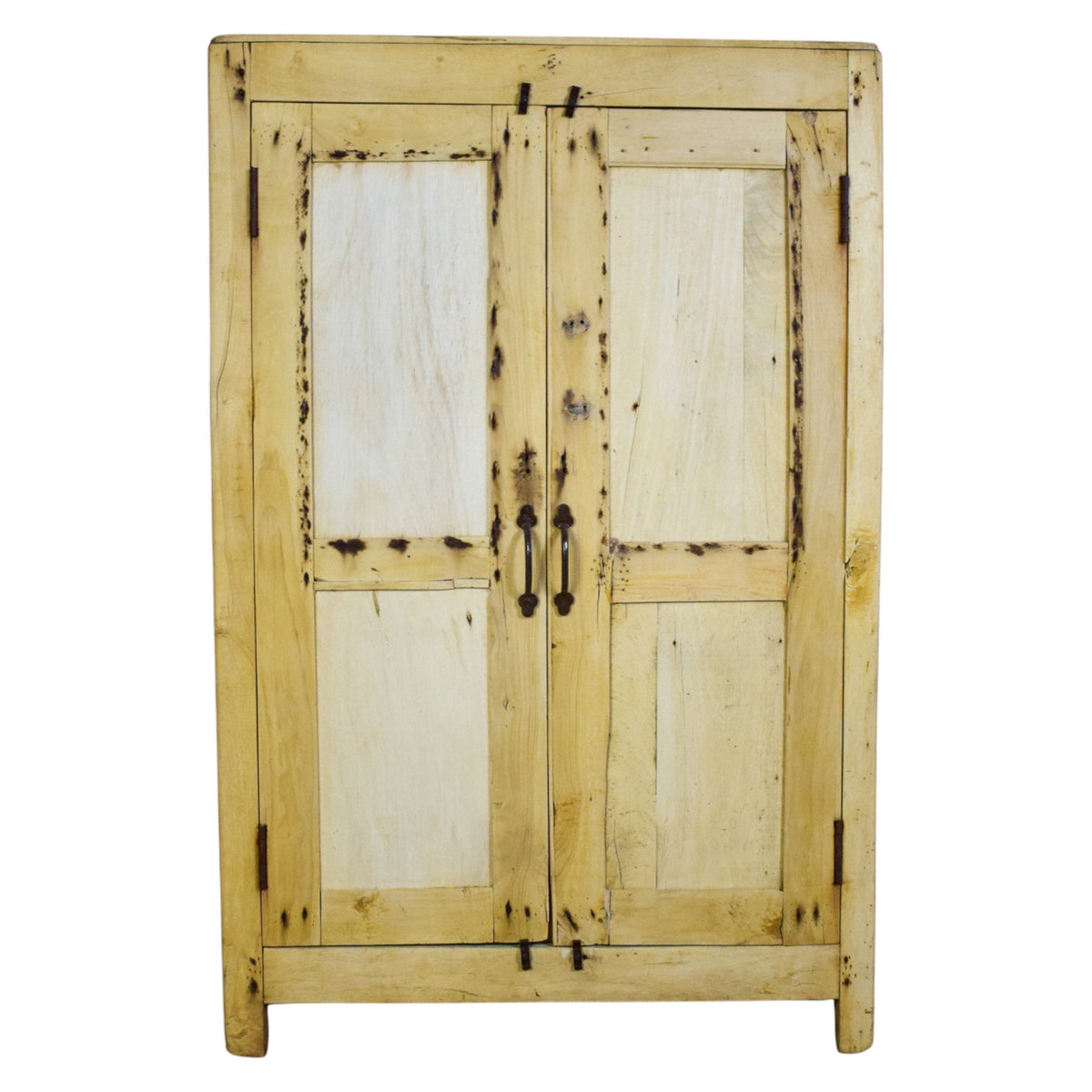 Vintage Bleached Rustic Kitchen Cupboard Cabinet