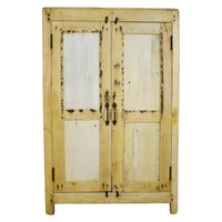 Vintage Bleached Rustic Kitchen Cupboard Cabinet