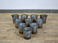 Vintage Style Galvanised Metal Mini Bucket Planter Plant Pot