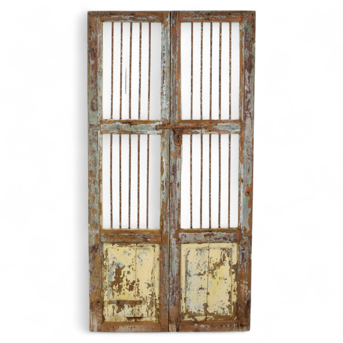 Pair of Antique Vintage Indian Doors Shutters