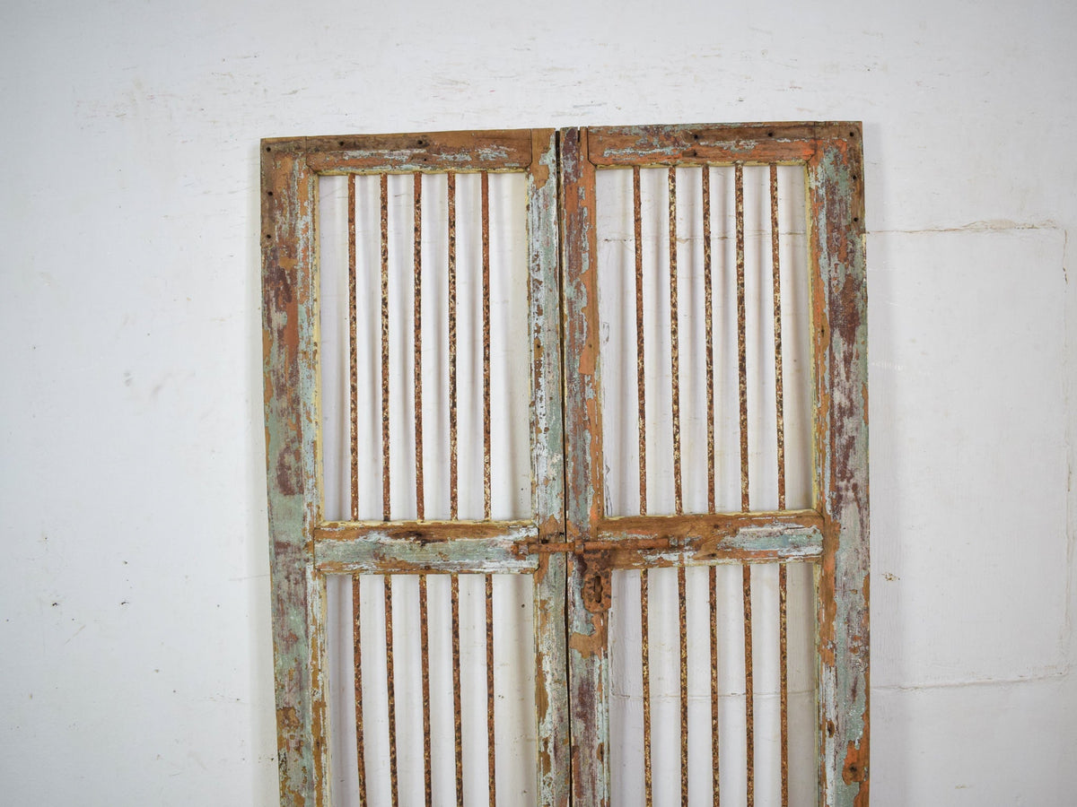 Pair of Antique Vintage Indian Doors Shutters