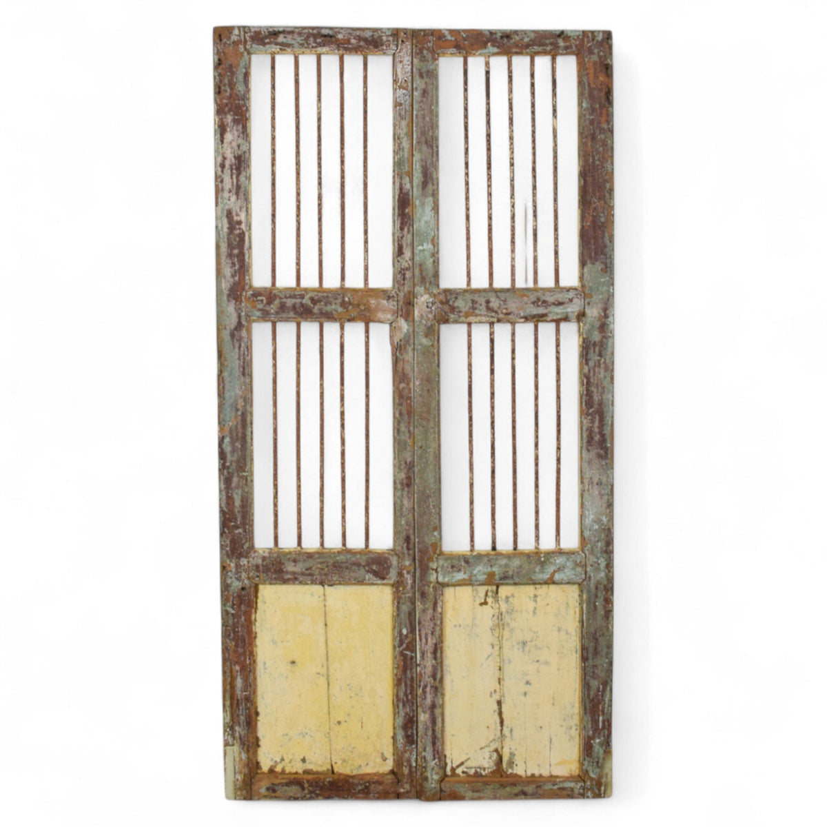 Pair of Antique Vintage Indian Doors Shutters