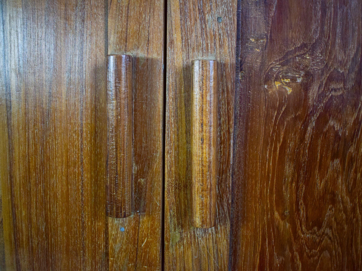 Vintage Rustic Hard Wood Fitted Interior Cupboard Cabinet Storage