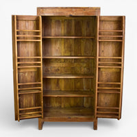 Vintage Rustic Hard Wood Fitted Interior Cupboard Cabinet Storage
