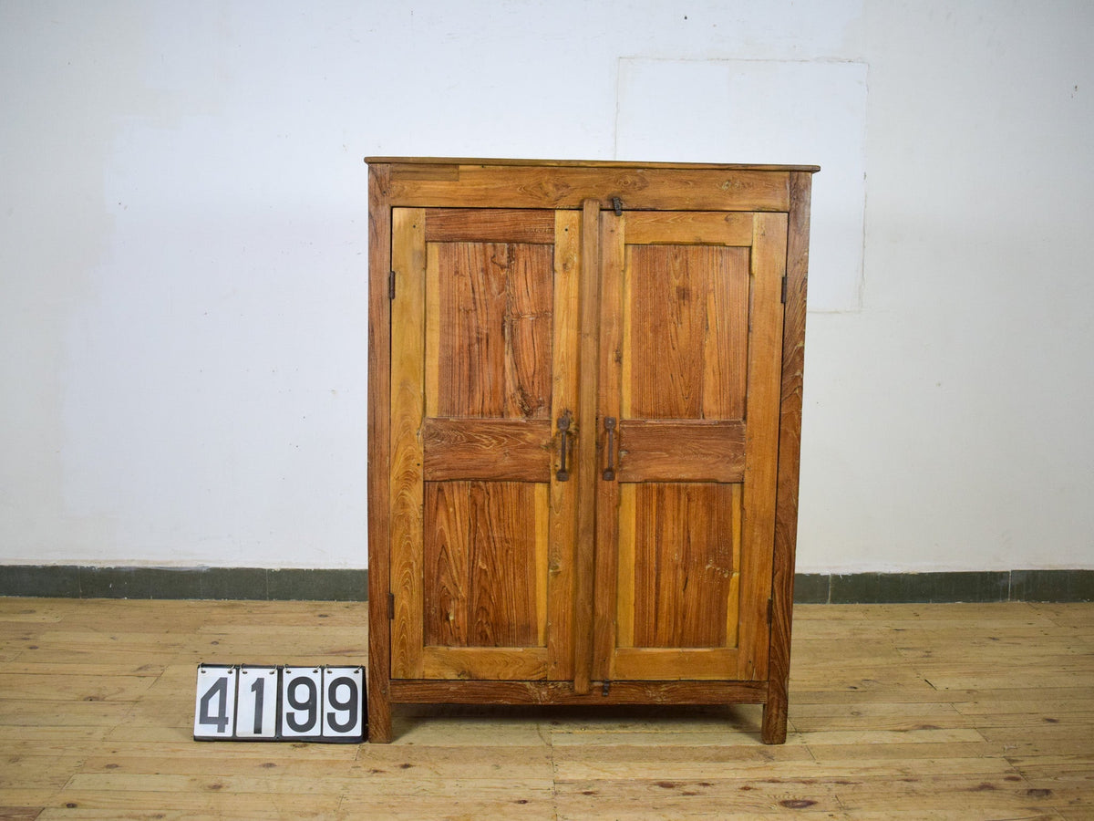 Vintage Rustic Wooden Cupboard Cabinet