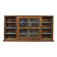 Vintage Wooden Kitchen Wall Cupboard Cabinet Sliding Doors
