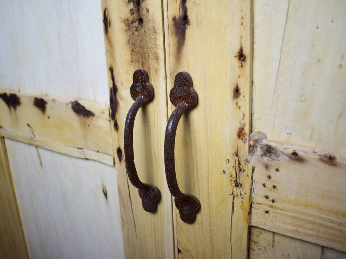 Vintage Bleached Rustic Kitchen Cupboard Cabinet