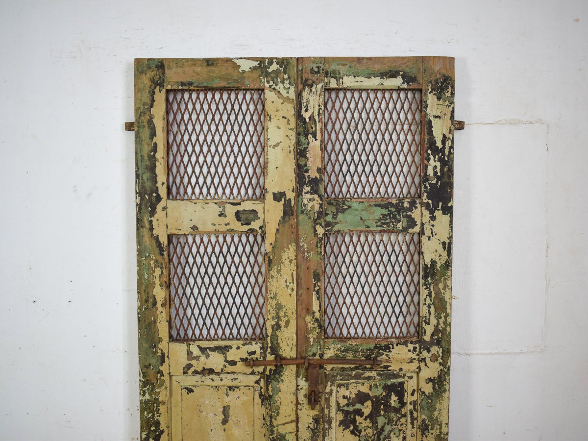 Pair of Antique Vintage Indian Doors Shutters