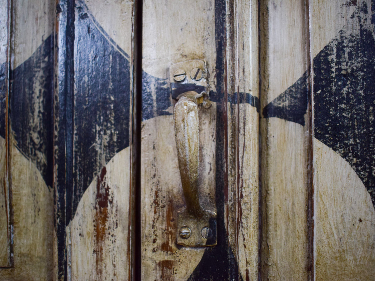 Vintage Hand-Painted Cupboard Cabinet