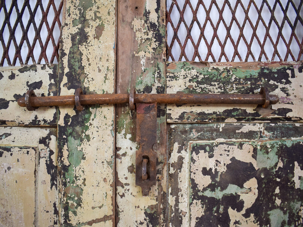 Pair of Antique Vintage Indian Doors Shutters