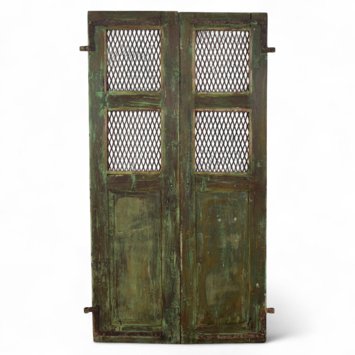 Pair of Antique Vintage Indian Doors Shutters