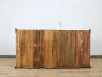 Vintage Wooden Kitchen Wall Cupboard Cabinet Sliding Doors