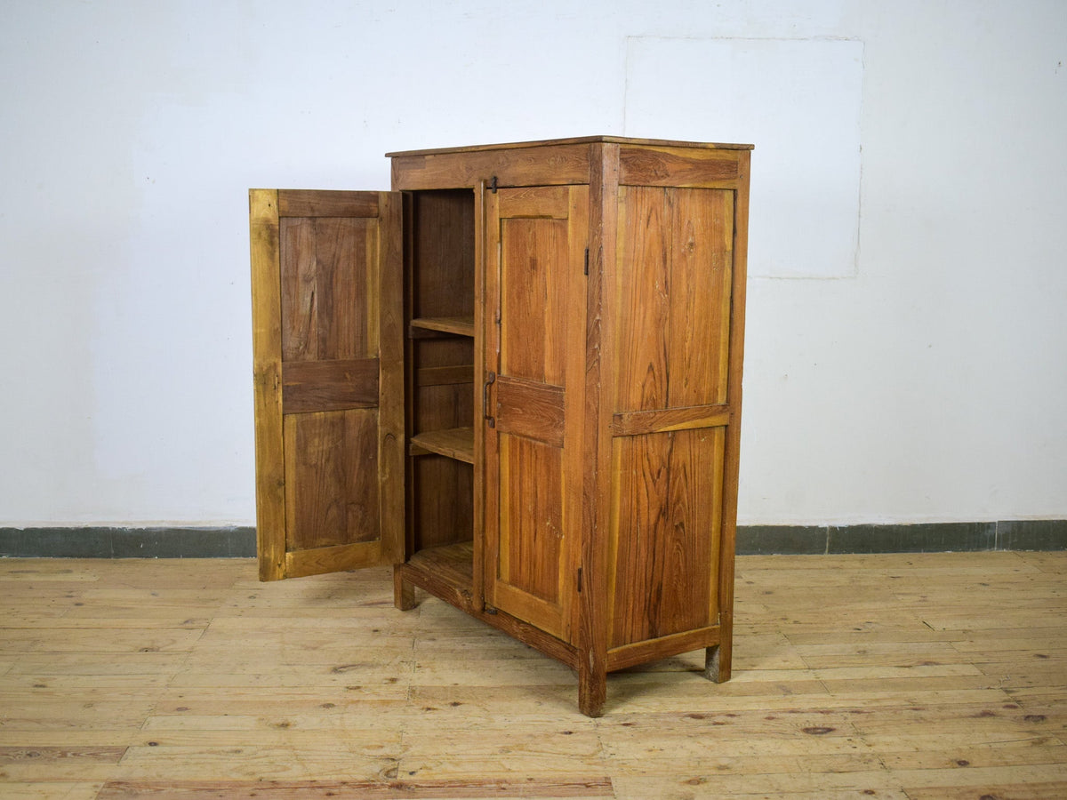 Vintage Rustic Wooden Cupboard Cabinet