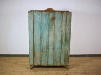 Vintage Rustic Wood and Metal Cupboard Cabinet