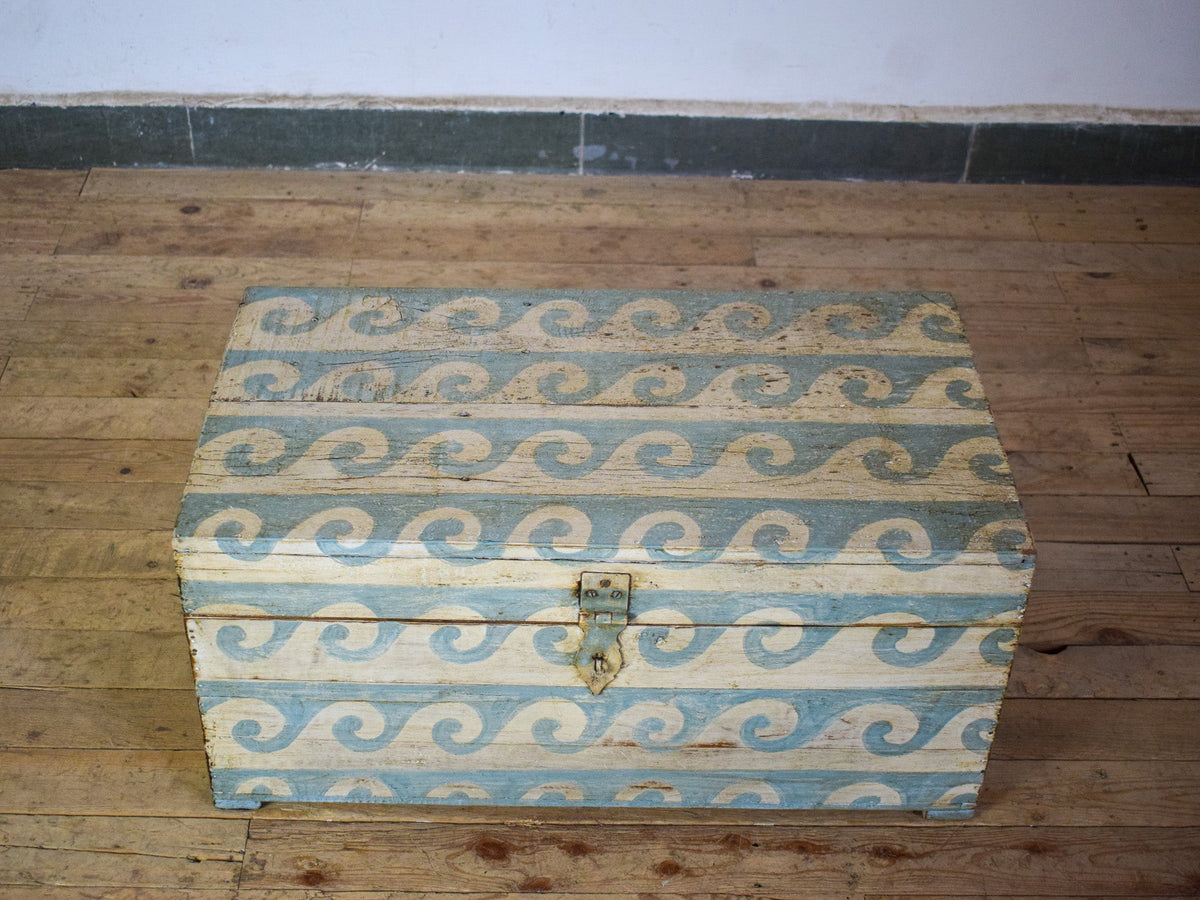 Hand Painted Vintage Chest Trunk Box
