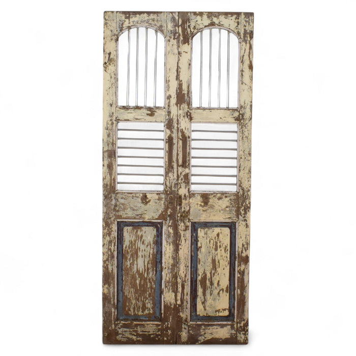 Pair of Antique Vintage Indian Doors Shutters