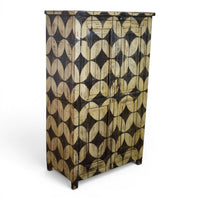 Vintage Hand-Painted Cupboard Cabinet