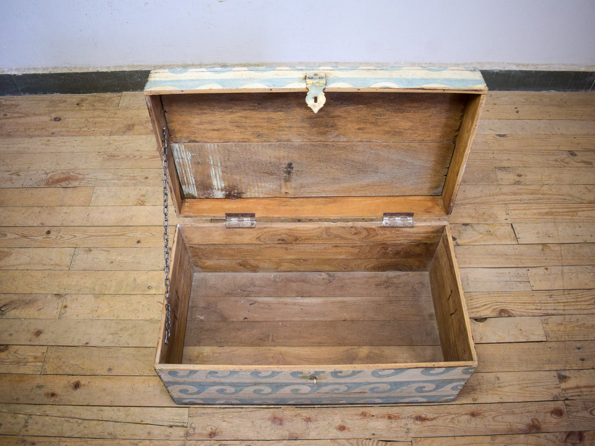 Hand Painted Vintage Chest Trunk Box