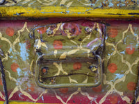 Vintage Indian Hand Painted Metal Travel Trunk Chest