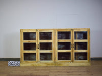 Vintage Rustic Bleached Wood Cupboard Cabinet Sideboard