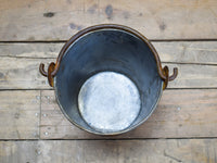 Vintage Style Galvanised Metal Mini Bucket Planter Plant Pot