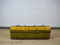 Vintage Indian Hand Painted Metal Travel Trunk Chest
