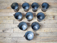Vintage Style Galvanised Metal Mini Bucket Planter Plant Pot