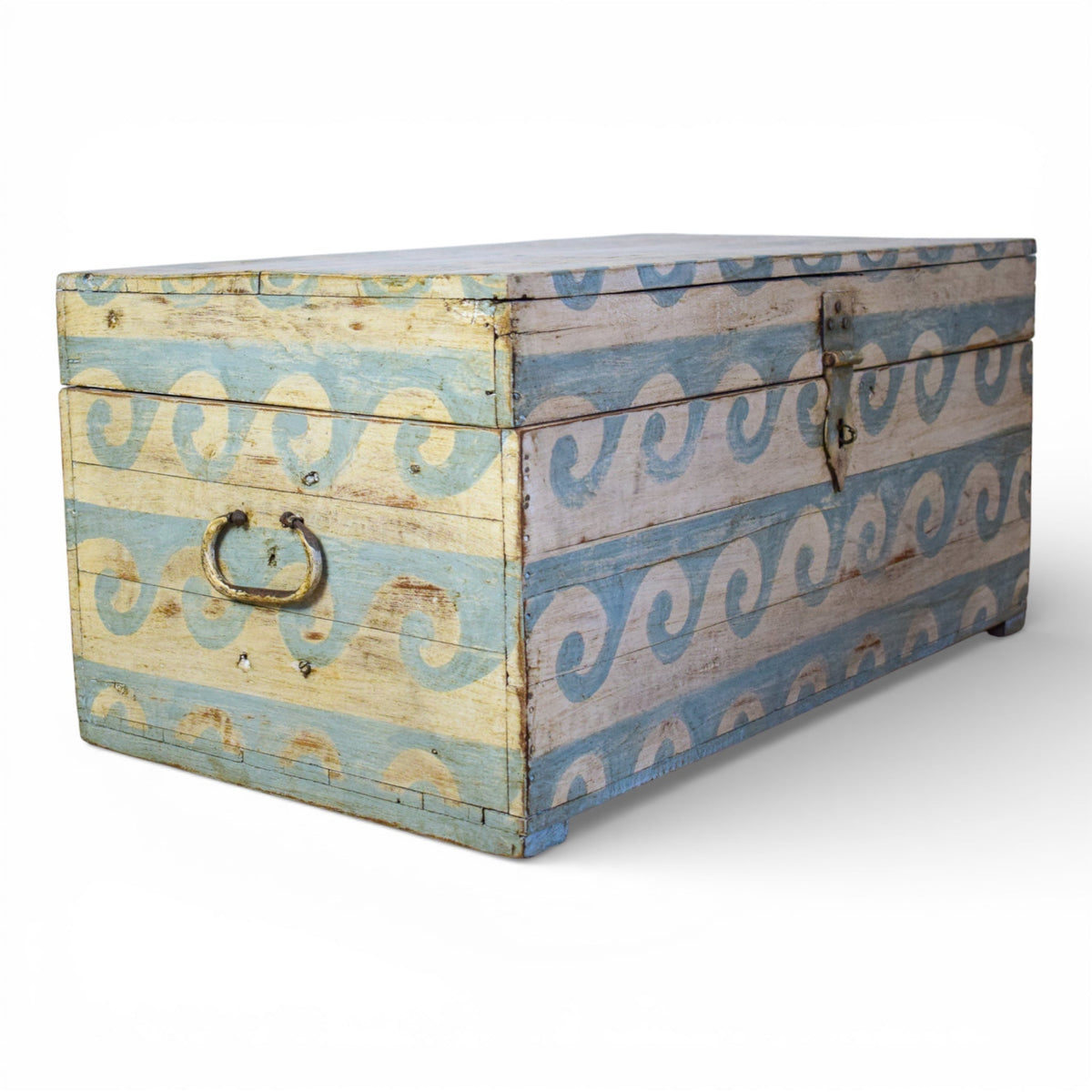 Hand Painted Vintage Chest Trunk Box