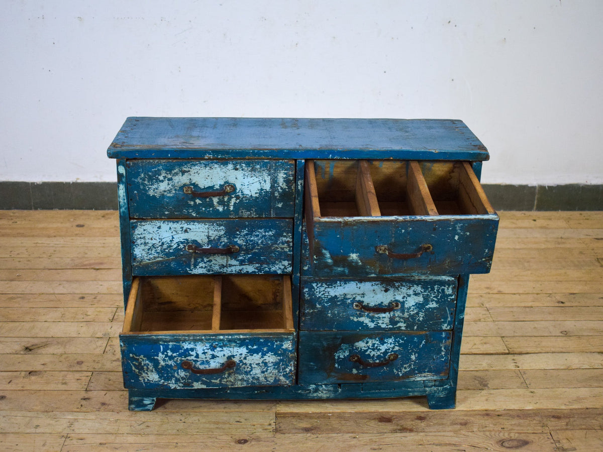 Small Vintage Rustic Worn Chest of drawers