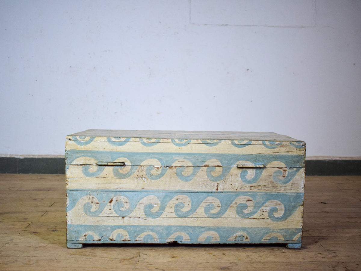 Hand Painted Vintage Chest Trunk Box