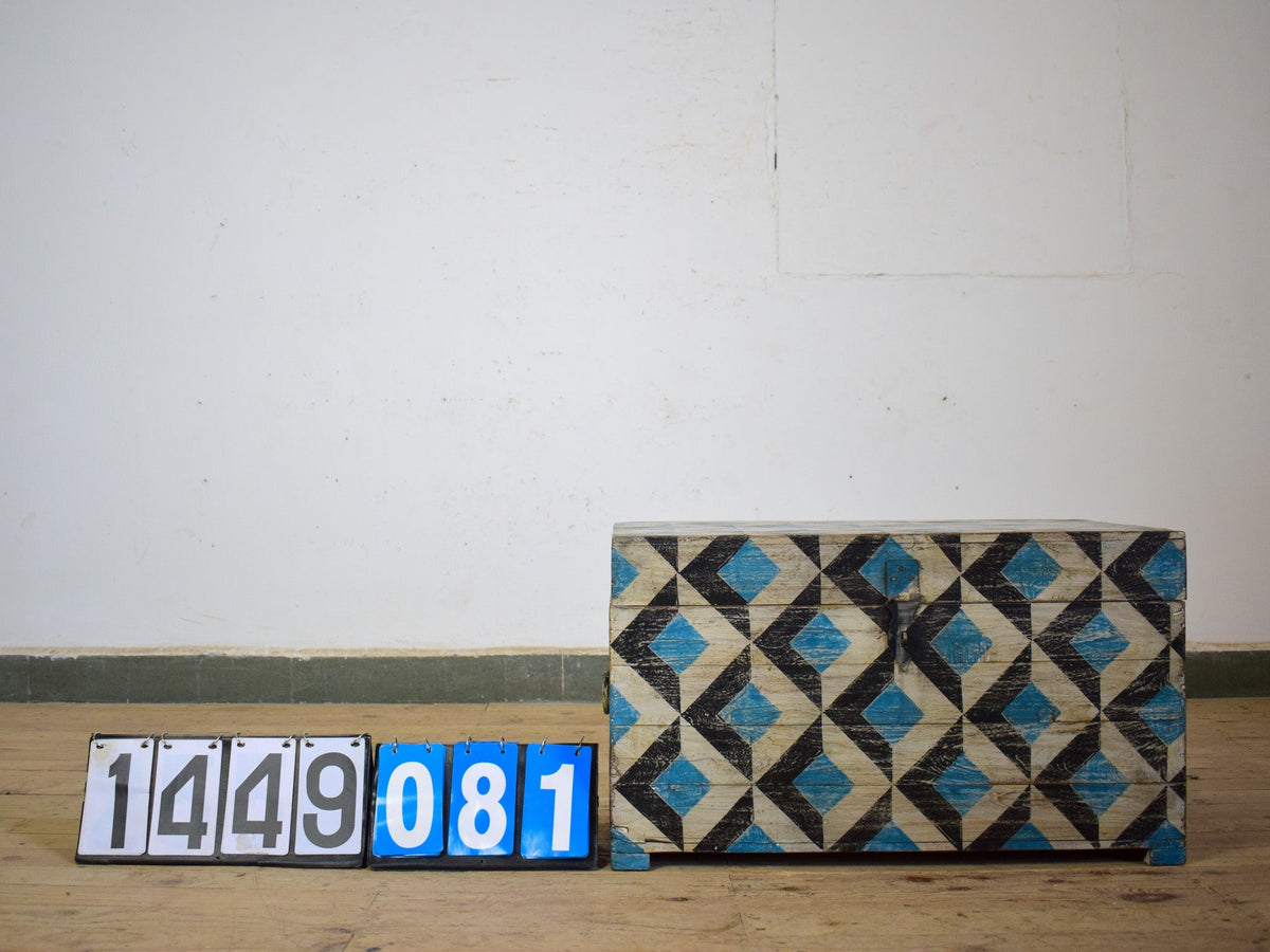 Hand Painted Vintage Chest Trunk Box