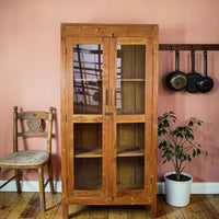 Vintage Wooden Rustic Cupboard Cabinet
