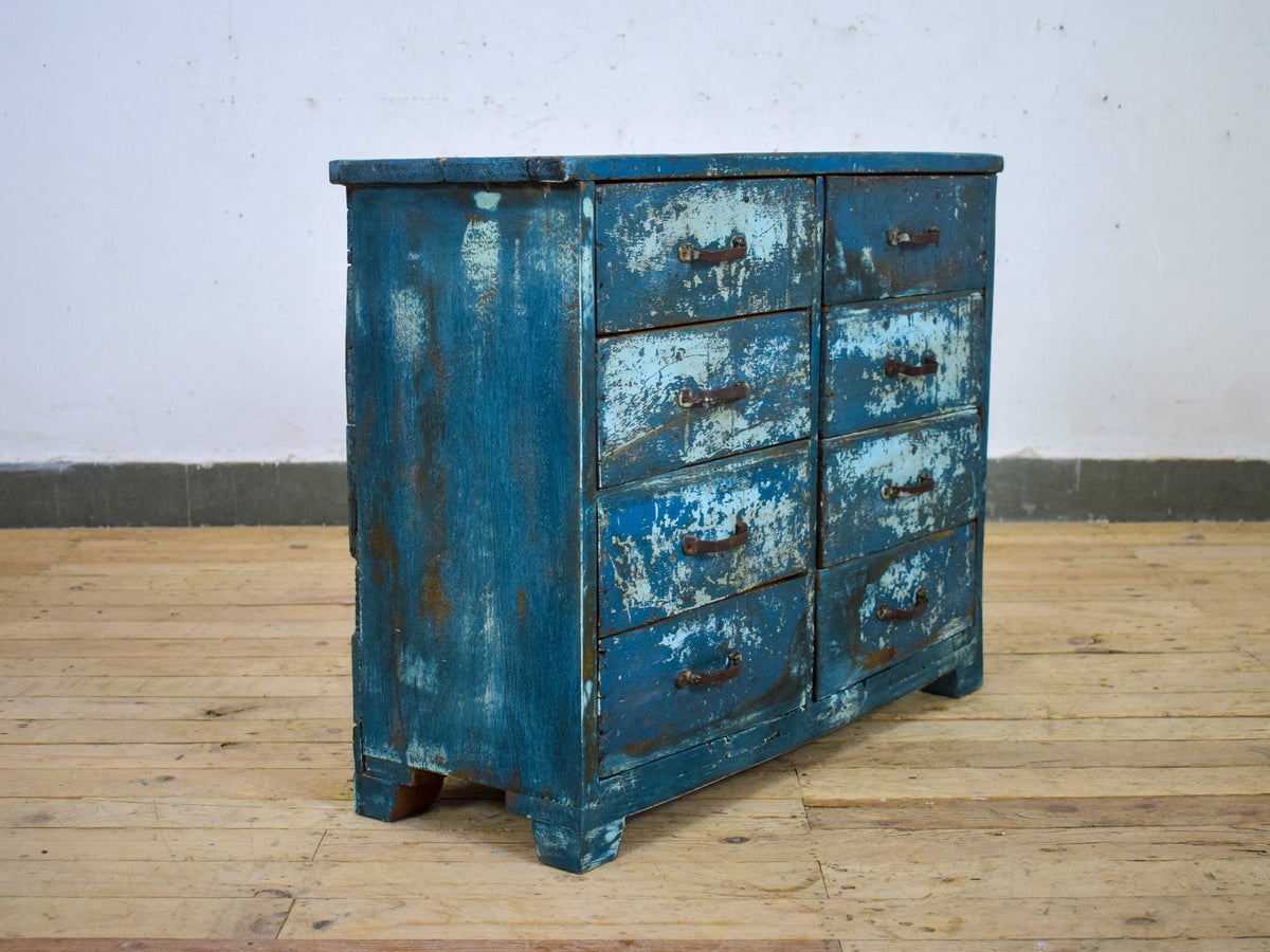 Small Vintage Rustic Worn Chest of drawers
