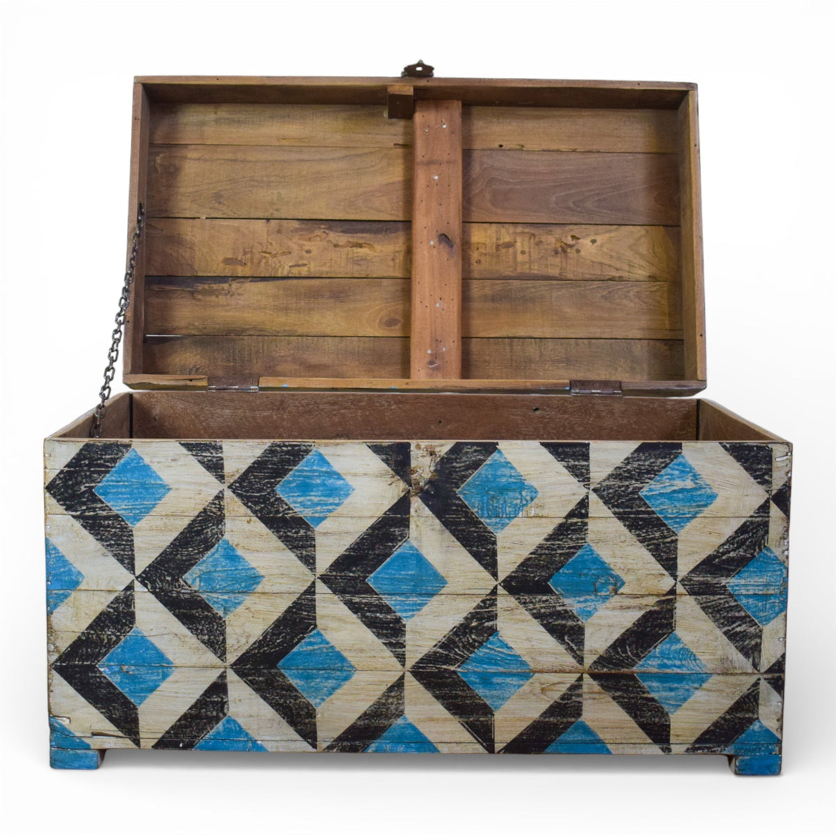 Hand Painted Vintage Chest Trunk Box