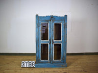Vintage Worn Painted Rustic Cupboard Cabinet