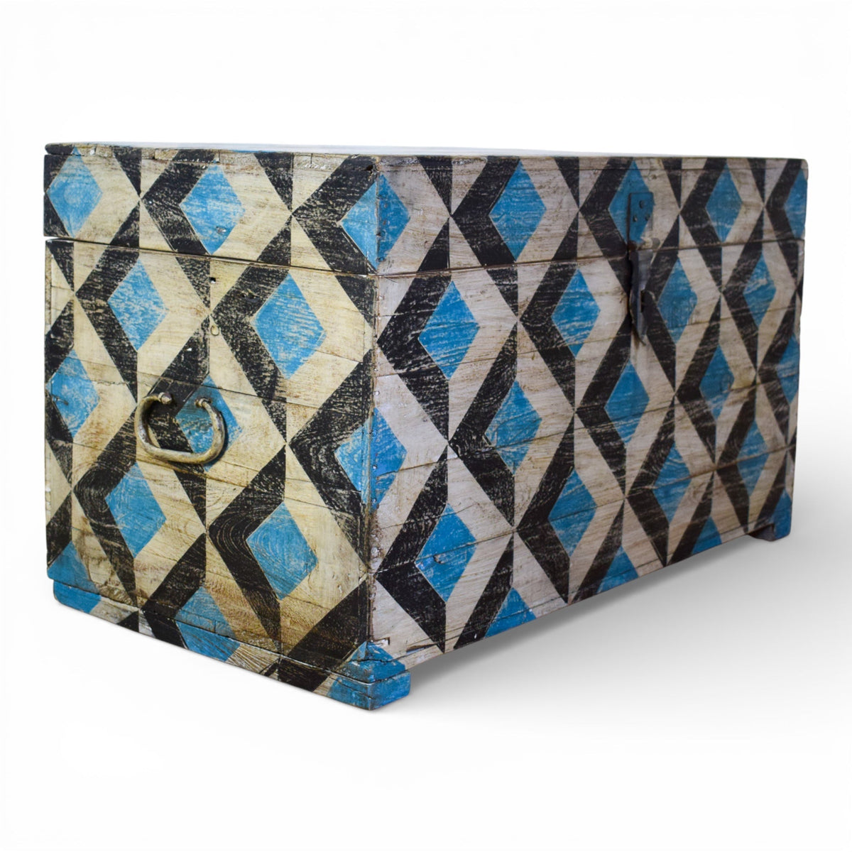 Hand Painted Vintage Chest Trunk Box