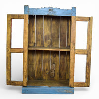 Vintage Worn Painted Rustic Cupboard Cabinet