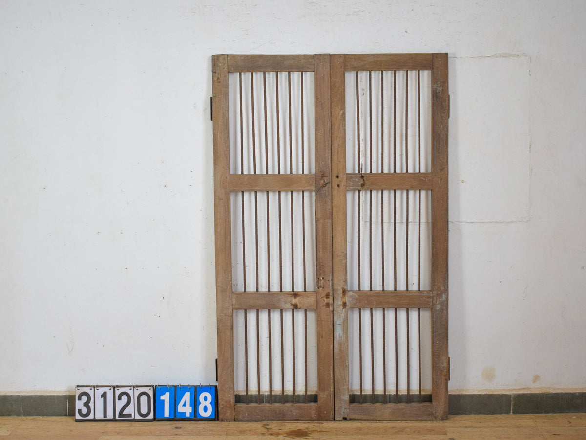Pair of Antique Vintage Indian Doors Shutters