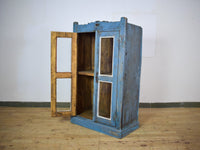 Vintage Worn Painted Rustic Cupboard Cabinet