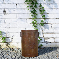 Vintage Rustic Metal Planter
