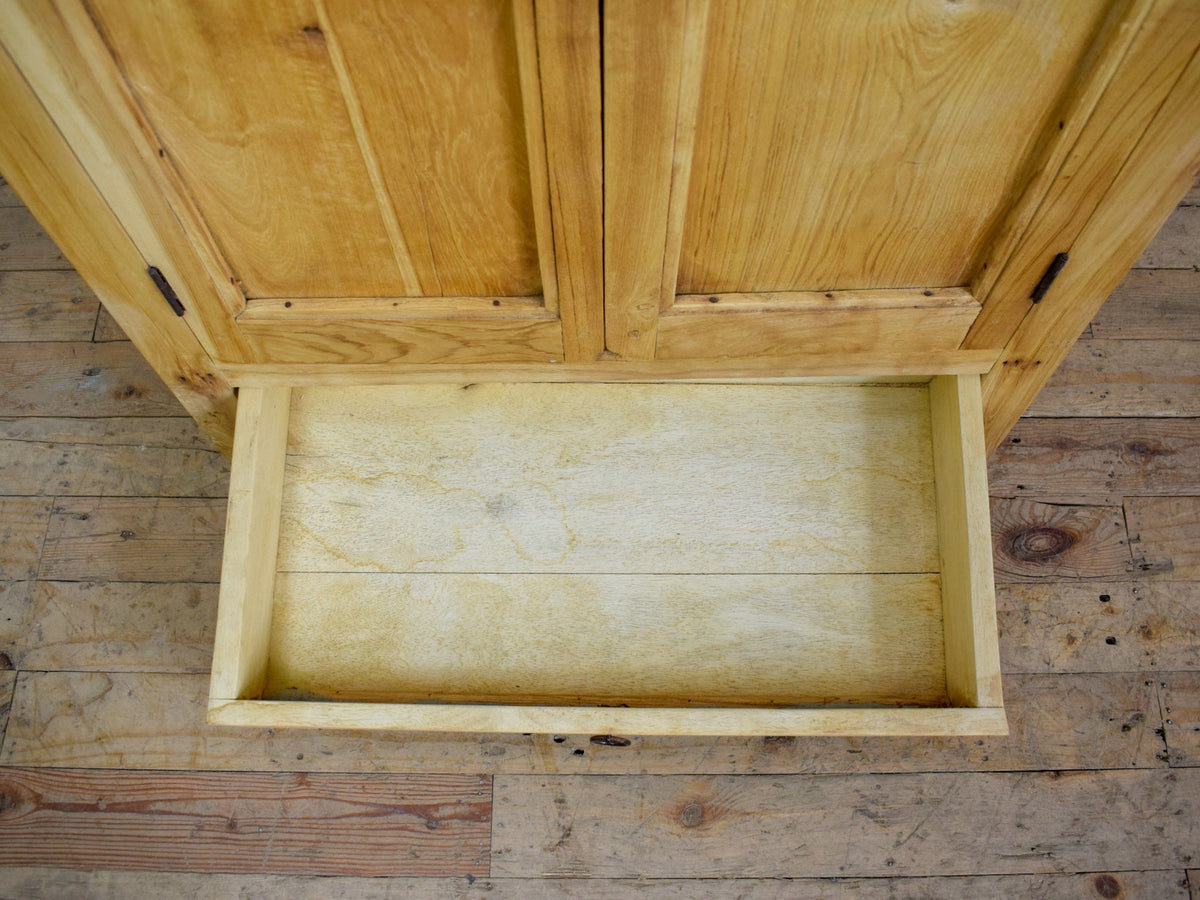 Vintage Rustic Bleached Wood Housekeepers Cupboard Cabinet Storage