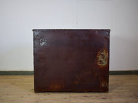 Vintage Worn Painted Rustic Cupboard Cabinet