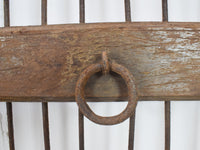 Pair of XL Antique Vintage Indian Wooden Iron Jali Doors Shutters