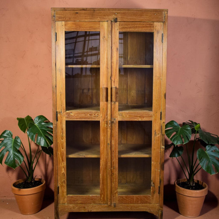 Vintage Wooden Rustic Cupboard Cabinet