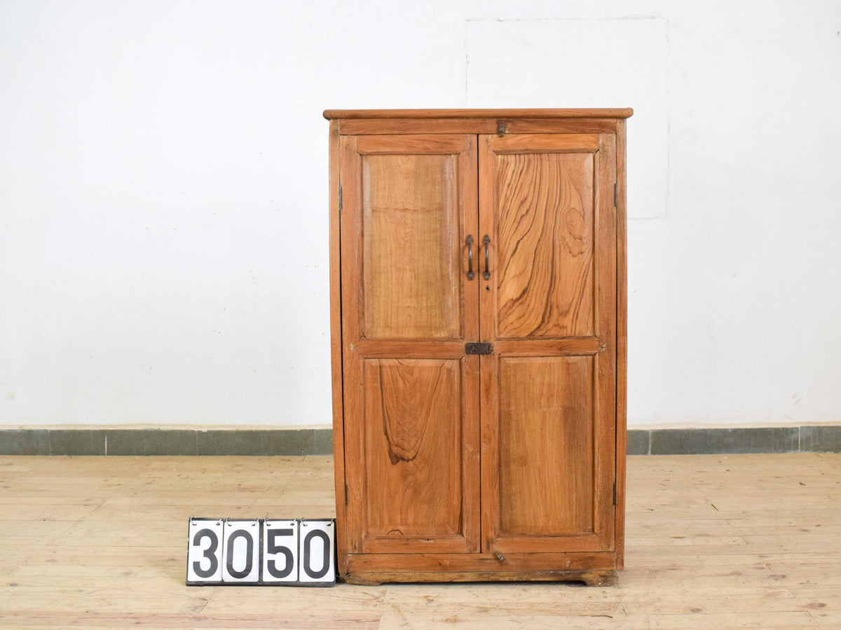 Vintage Rustic Teak Wood Cupboard Cabinet Storage