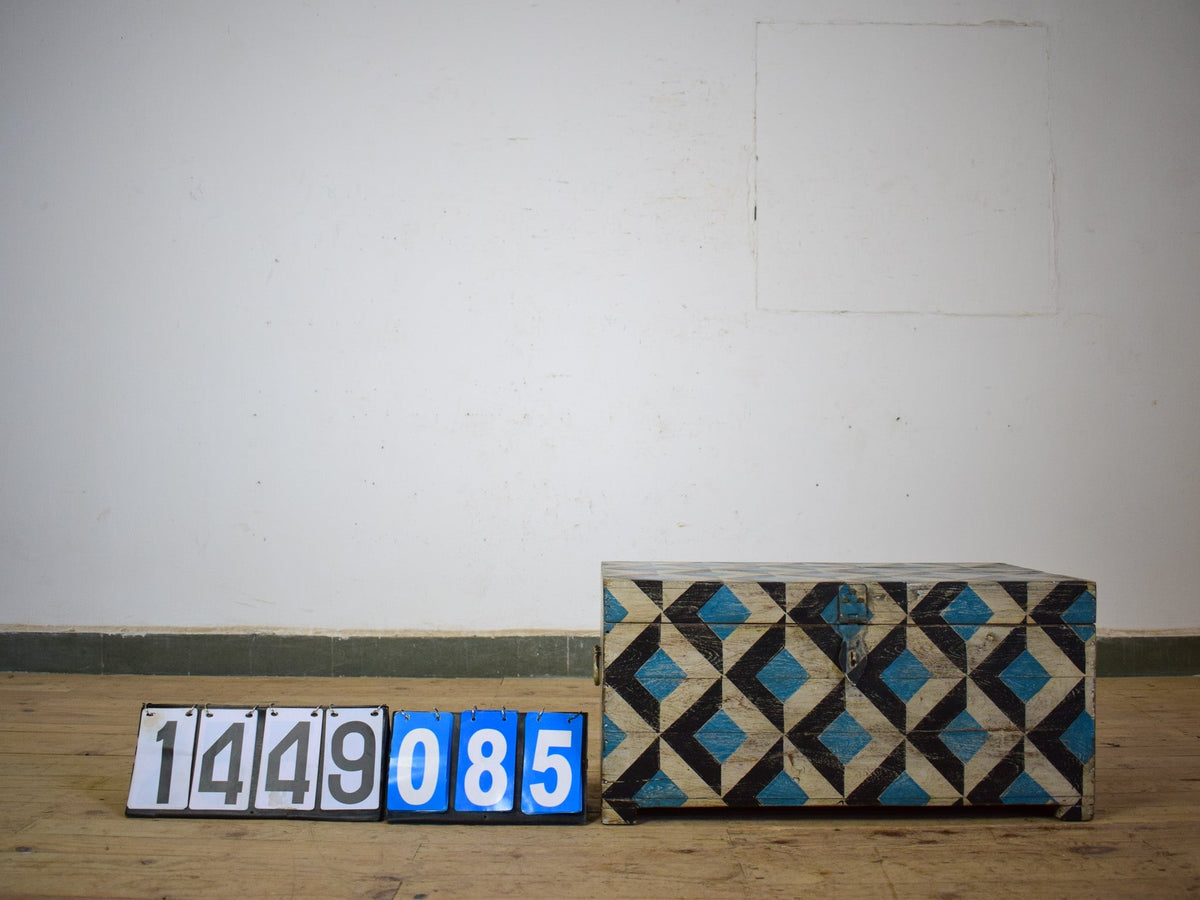 Hand Painted Vintage Chest Trunk Box