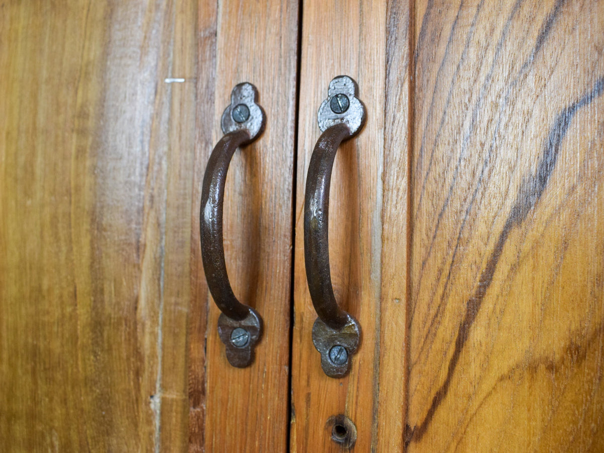 Vintage Rustic Teak Wood Cupboard Cabinet Storage