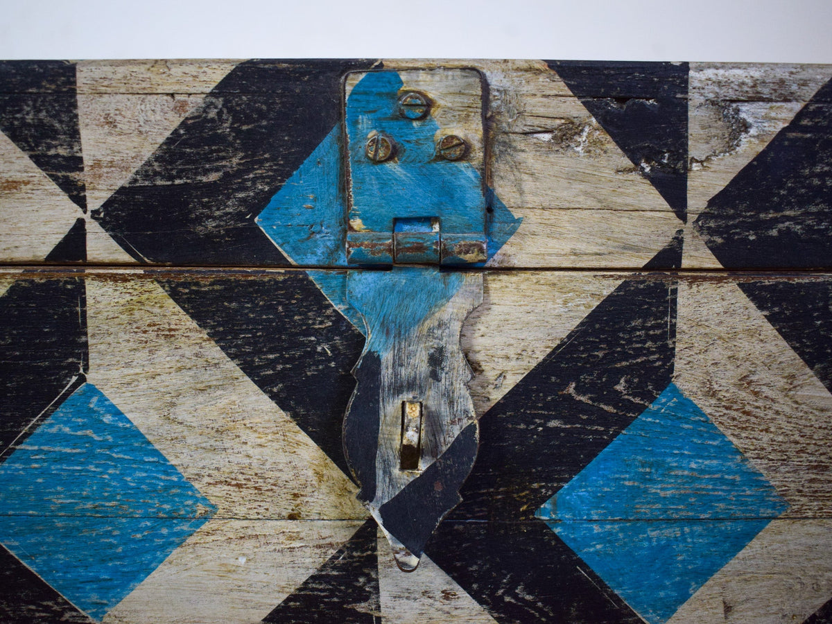 Hand Painted Vintage Chest Trunk Box