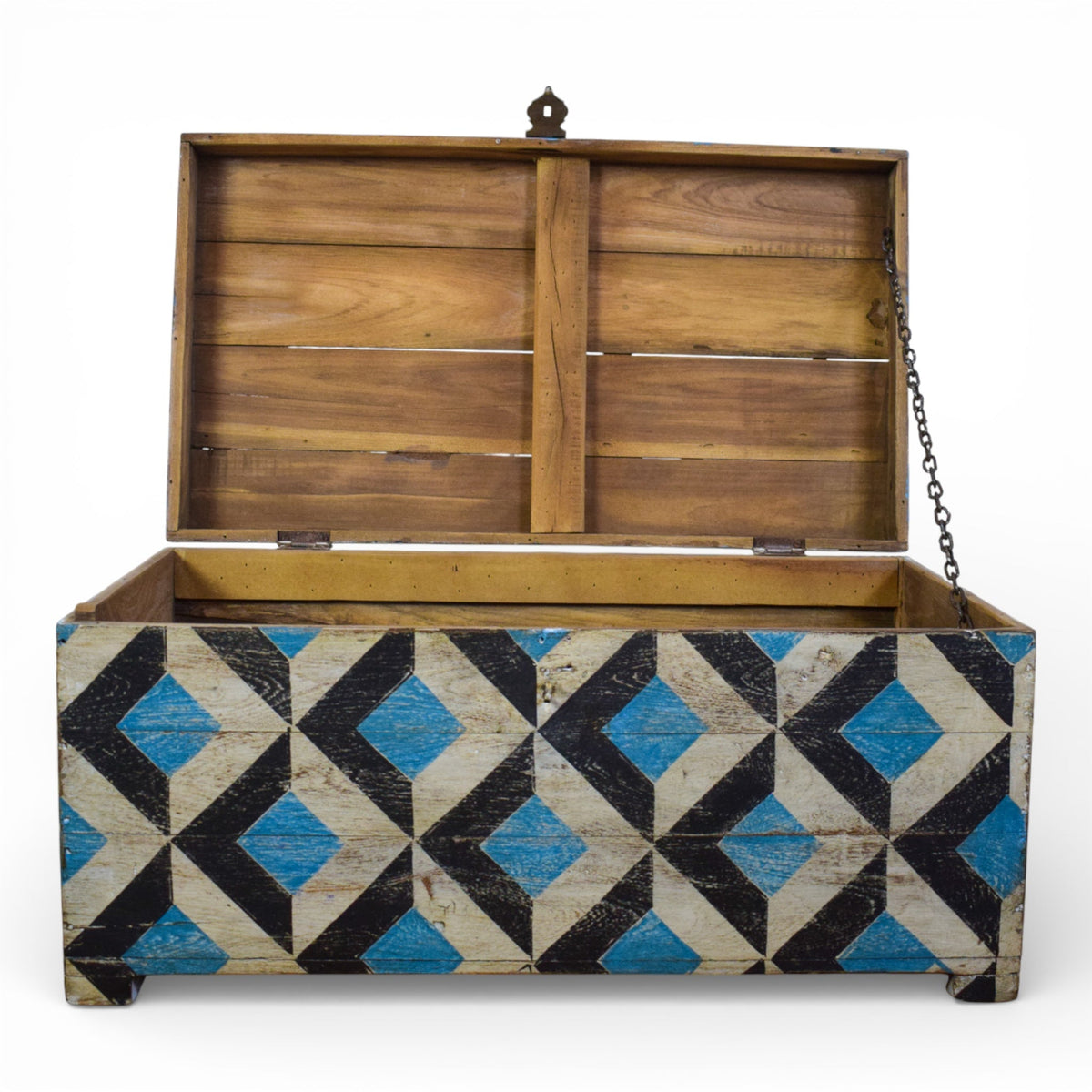 Hand Painted Vintage Chest Trunk Box