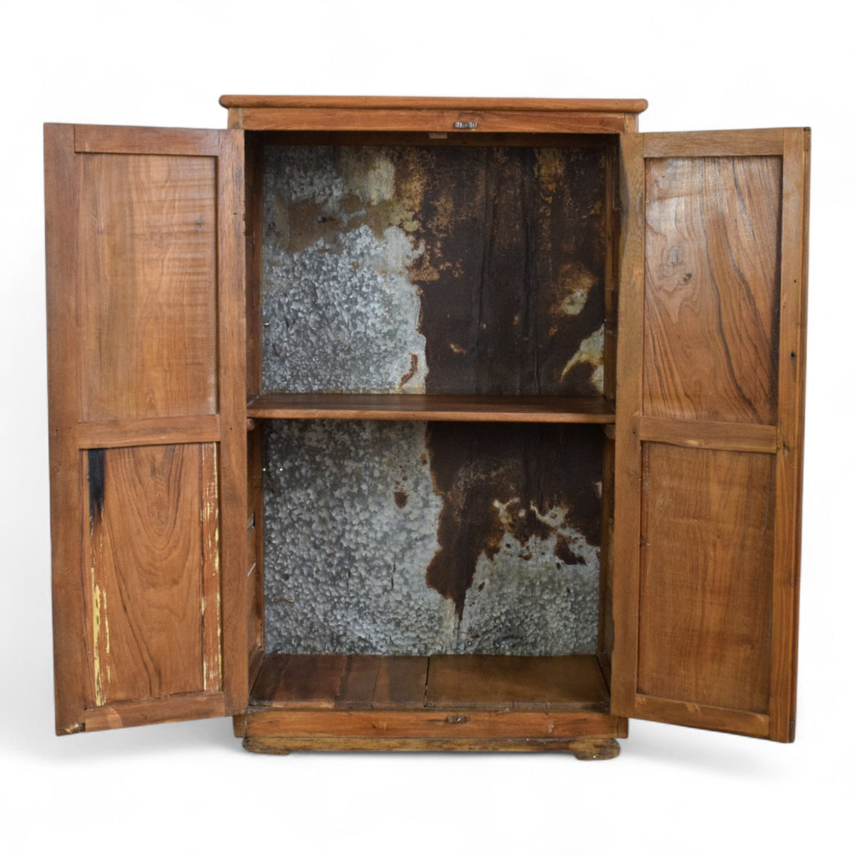 Vintage Rustic Teak Wood Cupboard Cabinet Storage